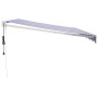 Toldo retráctil automático azul y blanco 4,5x3 m de vidaXL, Toldos - Ref: Foro24-3154474, Precio: 356,99 €, Descuento: %