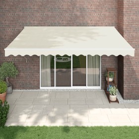 Automatic retractable awning cream color 4x3 m by vidaXL, Awnings - Ref: Foro24-3154478, Price: 333,99 €, Discount: %