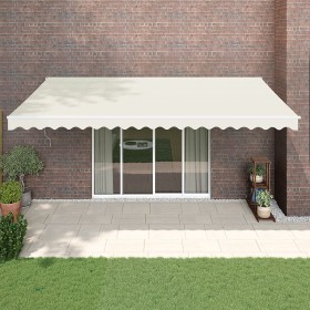 Toldo retráctil automático color crema 5x3 m de vidaXL, Toldos - Ref: Foro24-3154480, Precio: 458,13 €, Descuento: %