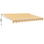 Yellow and white automatic retractable awning 3.5x2.5 m by vidaXL, Awnings - Ref: Foro24-3154482, Price: 277,99 €, Discount: %