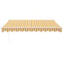 Yellow and white automatic retractable awning 3.5x2.5 m by vidaXL, Awnings - Ref: Foro24-3154482, Price: 277,99 €, Discount: %