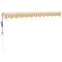 Yellow and white automatic retractable awning 3.5x2.5 m by vidaXL, Awnings - Ref: Foro24-3154482, Price: 277,99 €, Discount: %