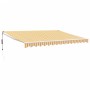 Toldo retráctil automático amarillo y blanco 4x3 m de vidaXL, Toldos - Ref: Foro24-3154483, Precio: 333,29 €, Descuento: %