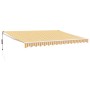 Toldo retráctil automático amarillo y blanco 4,5x3 m de vidaXL, Toldos - Ref: Foro24-3154484, Precio: 371,08 €, Descuento: %