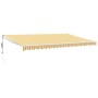 Toldo retráctil automático amarillo y blanco 5x3 m de vidaXL, Toldos - Ref: Foro24-3154485, Precio: 450,34 €, Descuento: %