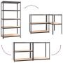 5-level storage shelf made of steel and anthracite plywood by vidaXL, Industrial shelving - Ref: Foro24-152867, Price: 56,99 ...