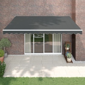 Toldo retráctil automático gris antracita 4x3 m de vidaXL, Toldos - Ref: Foro24-3154488, Precio: 333,99 €, Descuento: %