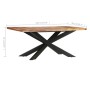 Solid sheesham wood dining table 180x90x76 cm by vidaXL, Kitchen and dining tables - Ref: Foro24-285965, Price: 403,95 €, Dis...