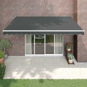 Anthracite gray automatic retractable awning 4.5x3 m by vidaXL, Awnings - Ref: Foro24-3154489, Price: 356,99 €, Discount: %