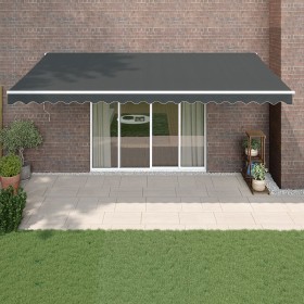 Toldo retráctil automático gris antracita 5x3 m de vidaXL, Toldos - Ref: Foro24-3154490, Precio: 448,99 €, Descuento: %