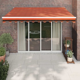 Orange and brown automatic retractable awning 3.5x2.5 m by vidaXL, Awnings - Ref: Foro24-3154492, Price: 274,61 €, Discount: %