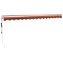 Toldo retráctil automático naranja y marrón 4x3 m de vidaXL, Toldos - Ref: Foro24-3154493, Precio: 327,99 €, Descuento: %