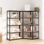 Shelving 5 levels 2 units anthracite gray steel and plywood by vidaXL, Industrial shelving - Ref: Foro24-3154187, Price: 157,...