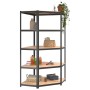 Shelving 5 levels 2 units anthracite gray steel and plywood by vidaXL, Industrial shelving - Ref: Foro24-3154187, Price: 157,...