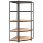 Shelving 5 levels 2 units anthracite gray steel and plywood by vidaXL, Industrial shelving - Ref: Foro24-3154187, Price: 157,...