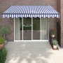 Toldo retráctil automático azul y blanco 3,5x2,5 m de vidaXL, Toldos - Ref: Foro24-3154497, Precio: 270,08 €, Descuento: %