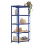 Corner shelf 5 levels plywood and blue steel by vidaXL, Industrial shelving - Ref: Foro24-152873, Price: 79,99 €, Discount: %