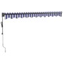 Blue and white automatic retractable awning 3x2.5 m by vidaXL, Awnings - Ref: Foro24-3154496, Price: 360,99 €, Discount: %