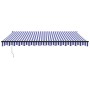 Blue and white automatic retractable awning 4x3 m by vidaXL, Awnings - Ref: Foro24-3154498, Price: 383,65 €, Discount: %