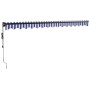 Blue and white automatic retractable awning 4x3 m by vidaXL, Awnings - Ref: Foro24-3154498, Price: 383,65 €, Discount: %