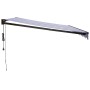 Blue and white automatic retractable awning 4.5x3 m by vidaXL, Awnings - Ref: Foro24-3154499, Price: 357,30 €, Discount: %