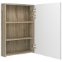 Badezimmerschrank mit Spiegel und LED Weiß und Eiche 50x13x70 cm von vidaXL, Badezimmerwaschtische - Ref: Foro24-326500, Prei...