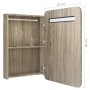 Armario de baño con espejo color roble 60x11x80 cm de vidaXL, Tocadores de baño - Ref: Foro24-326507, Precio: 140,99 €, Descu...