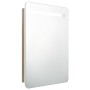 Armario de baño con espejo y LED blanco y roble 60x11x80 cm de vidaXL, Tocadores de baño - Ref: Foro24-326508, Precio: 146,03...