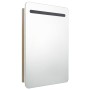 Armario de baño con espejo y LED blanco y roble 60x11x80 cm de vidaXL, Tocadores de baño - Ref: Foro24-326508, Precio: 146,99...