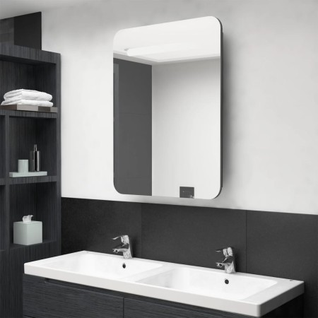 Armario de baño con espejo gris antracita 60x11x80 cm de vidaXL, Tocadores de baño - Ref: Foro24-326510, Precio: 134,99 €, De...