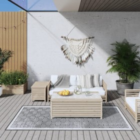 Grau-weißer Outdoor-Teppich, 100 x 200 cm, wendbares Design von vidaXL, Outdoor-Protektoren - Ref: Foro24-364799, Preis: 38,9...