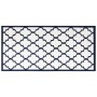 Alfombra de exterior azul marino y blanca reversible 80x150 cm de vidaXL, Protectores para exterior - Ref: Foro24-364800, Pre...