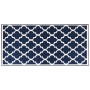 Alfombra de exterior azul marino y blanca reversible 80x150 cm de vidaXL, Protectores para exterior - Ref: Foro24-364800, Pre...