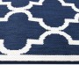 Alfombra de exterior azul marino y blanca reversible 80x150 cm de vidaXL, Protectores para exterior - Ref: Foro24-364800, Pre...