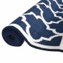 Alfombra de exterior azul marino y blanca reversible 80x150 cm de vidaXL, Protectores para exterior - Ref: Foro24-364800, Pre...