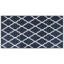 Alfombra de exterior azul marino y blanca reversible 80x150 cm de vidaXL, Protectores para exterior - Ref: Foro24-364782, Pre...