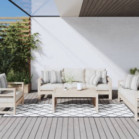 Reversible gray and white outdoor rug 80x250 cm by vidaXL, Outdoor protectors - Ref: Foro24-364780, Price: 34,91 €, Discount: %