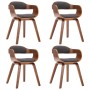 Dining chairs 4 units dark gray fabric and curved wood by vidaXL, dining chairs - Ref: Foro24-279477, Price: 620,52 €, Discou...