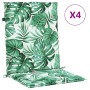 4pcs Low Back Chair Cushions Leaf Print Fabric by vidaXL, Cushions for chairs and sofas - Ref: Foro24-361311, Price: 63,84 €,...