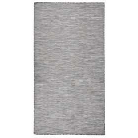 Alfombra de exterior de tejido plano marrón y azul 80x150 cm de vidaXL, Alfombras - Ref: Foro24-340813, Precio: 22,99 €, Desc...