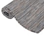 Alfombra de exterior de tejido plano marrón y azul 80x250 cm de vidaXL, Alfombras - Ref: Foro24-340814, Precio: 36,06 €, Desc...