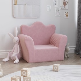 Sofá para niños felpa suave rosa de vidaXL, Mobiliario para bebés y niños pequeños - Ref: Foro24-341862, Precio: 44,99 €, Des...