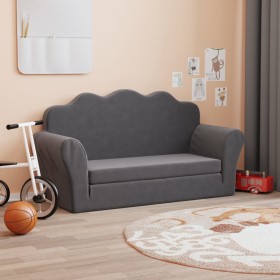 Anthrazitgraues 2-Sitzer-Kindersofa aus weichem Plüsch von vidaXL, Baby- und Kleinkindmöbel - Ref: Foro24-341877, Preis: 61,9...