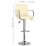 Kitchen stools 2 units cream-colored synthetic leather by vidaXL, Kitchen stools - Ref: Foro24-334597, Price: 129,17 €, Disco...