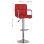 Küchenhocker 2 Einheiten Kunstleder rot rot rot von vidaXL, Küchenhocker - Ref: Foro24-334599, Preis: 124,07 €, Rabatt: %