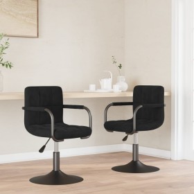 Swivel dining chairs 2 pcs black velvet by vidaXL, dining chairs - Ref: Foro24-334614, Price: 126,99 €, Discount: %