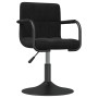 Sillas de comedor giratorias 2 uds terciopelo negro de vidaXL, Sillas de comedor - Ref: Foro24-334614, Precio: 126,05 €, Desc...