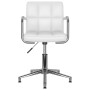 Swivel dining chairs 2 units white synthetic leather by vidaXL, dining chairs - Ref: Foro24-334759, Price: 148,82 €, Discount: %