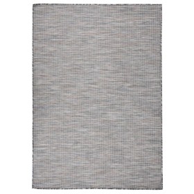 Brown and blue flat weave outdoor rug 140x200 cm by vidaXL, Rugs - Ref: Foro24-340817, Price: 43,99 €, Discount: %