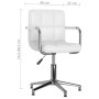 Swivel dining chairs 2 units white synthetic leather by vidaXL, dining chairs - Ref: Foro24-334759, Price: 148,82 €, Discount: %